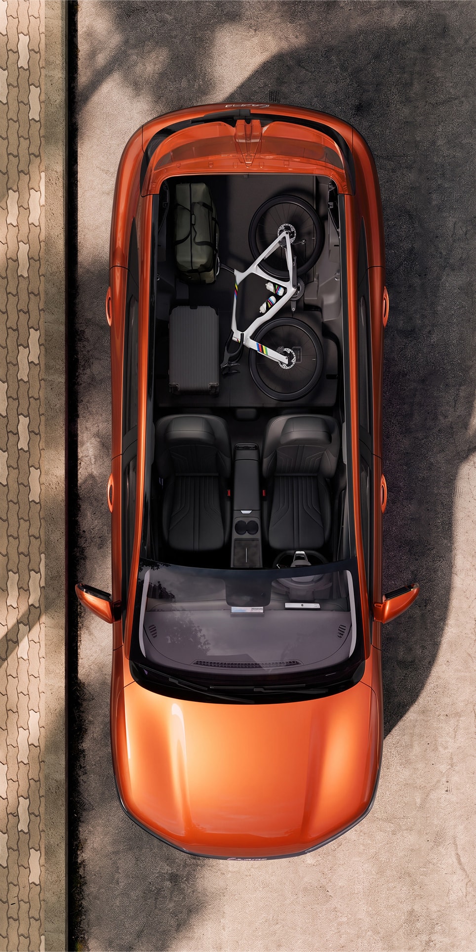 Lepas L6 EV Bike And Helmet Top View